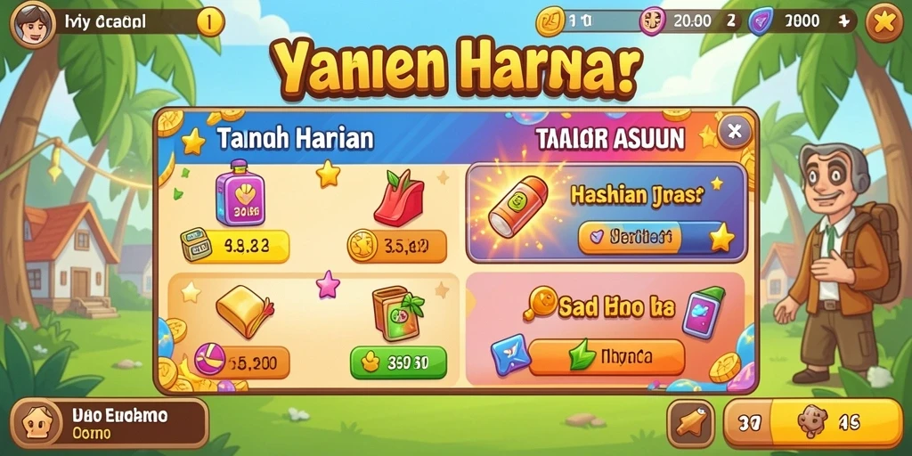 Tampilan antarmuka permainan yang menarik.