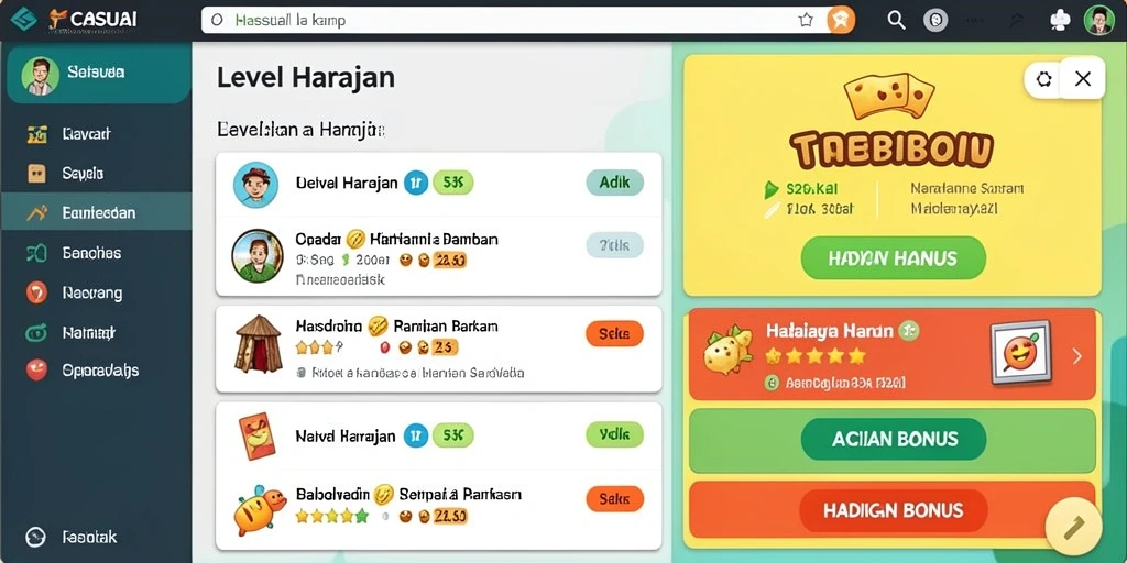 Tampilan awal permainan yang menarik dan modern.