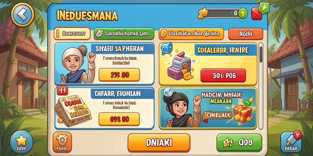 Tampilan karakter utama yang menarik dan dinamis.